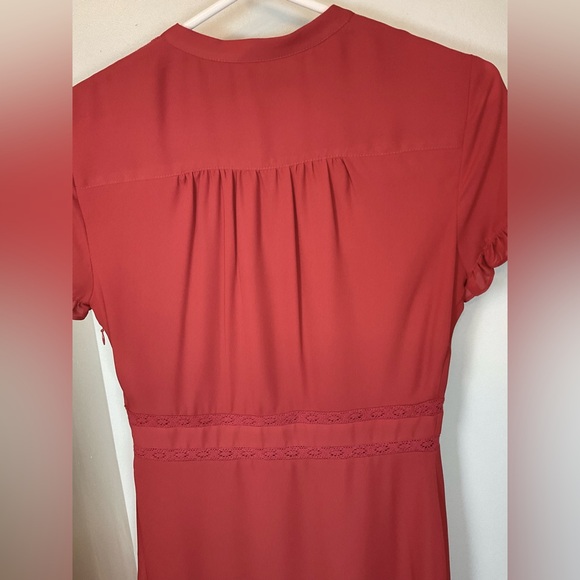 Rebecca Minkoff Ariel Tiered Ruffle Dress, Red/Coral, size 4 - Picture 8 of 16